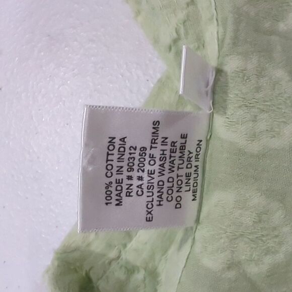 Parsley & Sage Top Womens Medium Green Sleeveles Button Front Art Classic - Picture 7 of 9